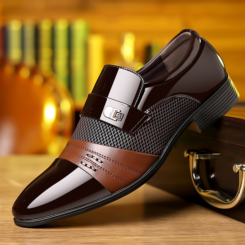Men'S Luxury Formal Wear - オックスフォードシューズメンズ高級ラッカー結婚式の靴ポインテッドトゥドレスシューズ男性用クラシックビジネスメンズ革靴ビッグサイズ 38-48