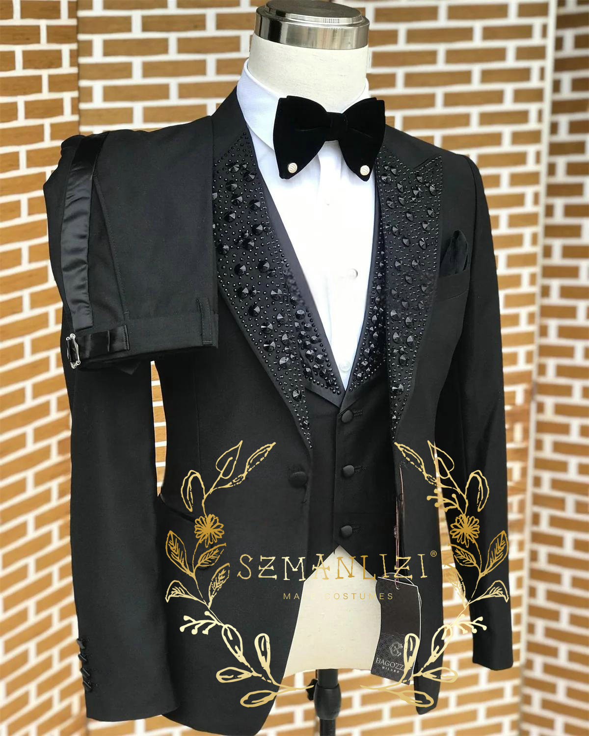Formal Wear For Men Black Suit - 高級メンズビジネススーツ,メンズプロムブレザー,カスタムメイドの新郎服,黒のタキシード,スリムフィット,3個