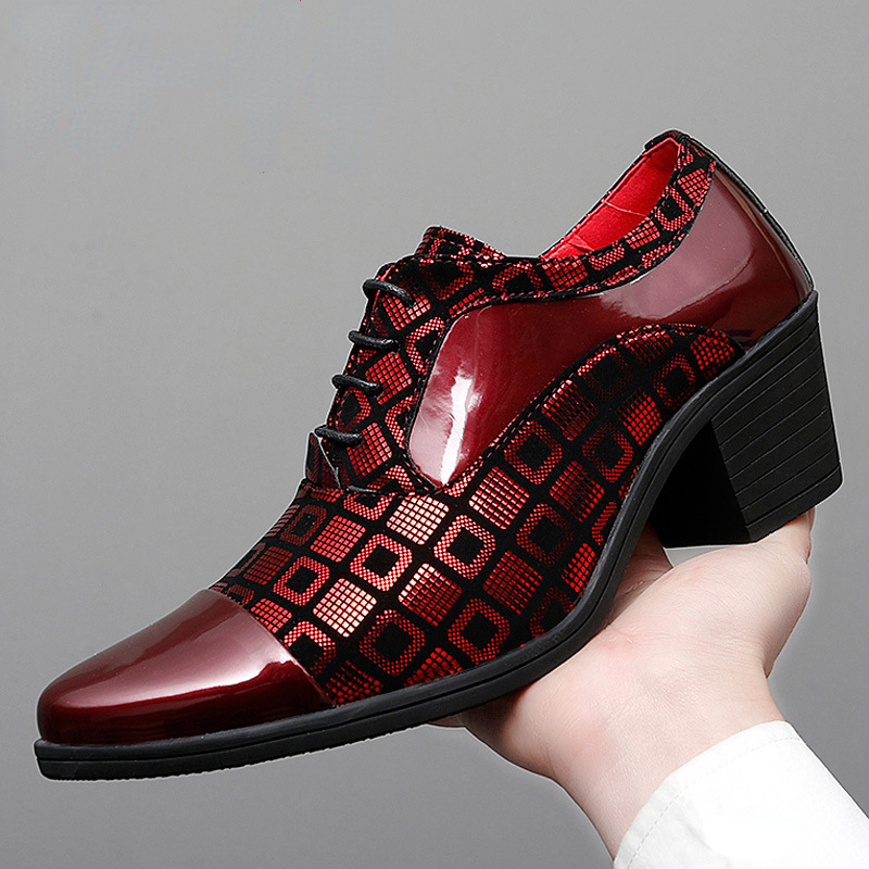 Men'S Luxury Formal Wear - 男性フォーマルシューズハイヒールビジネスドレスシューズ男性オックスフォードポインテッドトゥフォーマルシューズ男性の高級ウェディングパーティー革靴