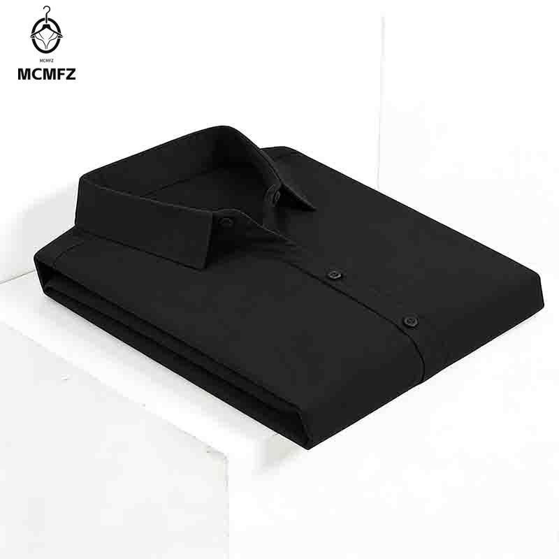 Men Formal Wear For Summer - メンズ半袖ボタンダウンシャツ フォーマル ビジネス オフィスウェア ターンダウンカラー ドレストップス