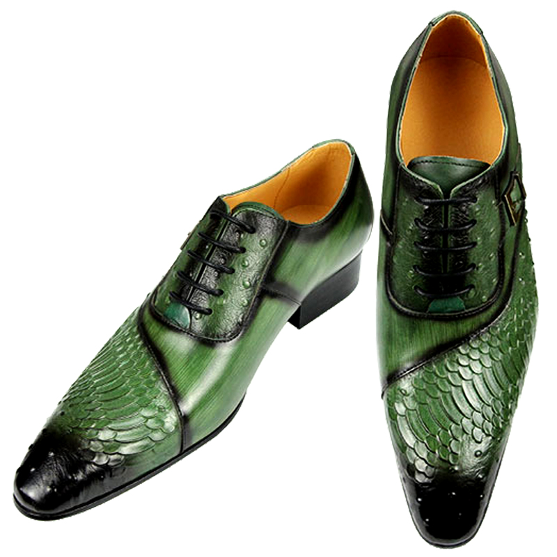 Men'S Luxury Formal Wear - 男性用高級オックスフォードシューズ,彫刻が施されたファッショナブルなレザーサンダル,トレンディなレース,グリーンとブラック