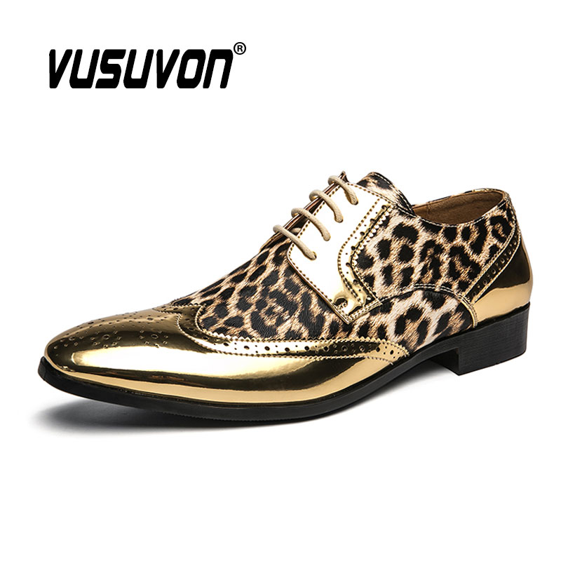 Men'S Luxury Formal Wear - メンズヒョウ柄シューズ,クラシックドレス,レースアップ,シルバー,ゴールド,カジュアル,ラグジュアリー,フォーマルウェア,39-45