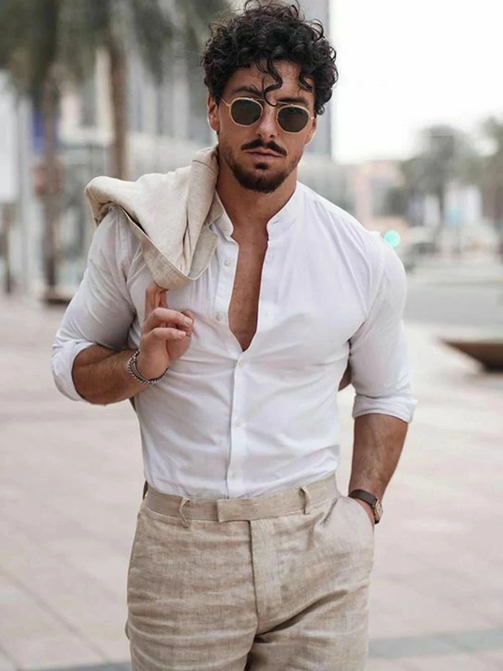 夏のビーチビジネスリネンメンズスーツ、オーダーメイド2ピース - Men Formal Wear For Summer のレビューと価格