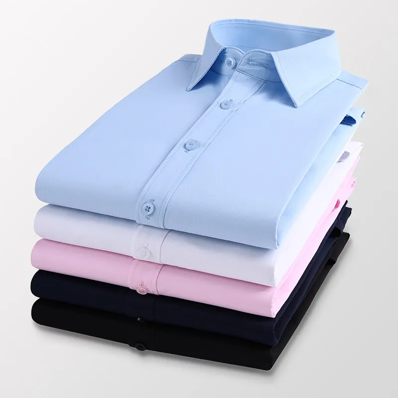 2026年新作メンズ長袖シャツ 春秋新作 ビジネスカジュアル - Men Formal Wear Pink のレビューと価格