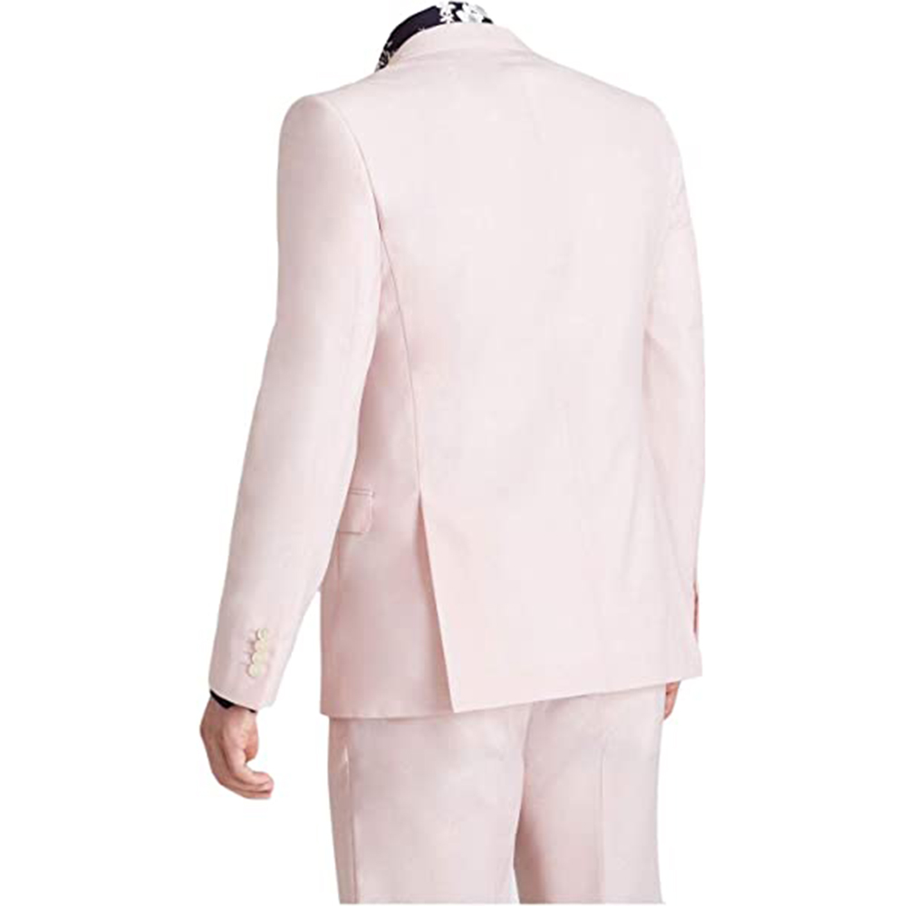 サマーピンクスーツ グルームウェア スリムフィット ビジネス - Men Formal Wear Pink のレビューと価格