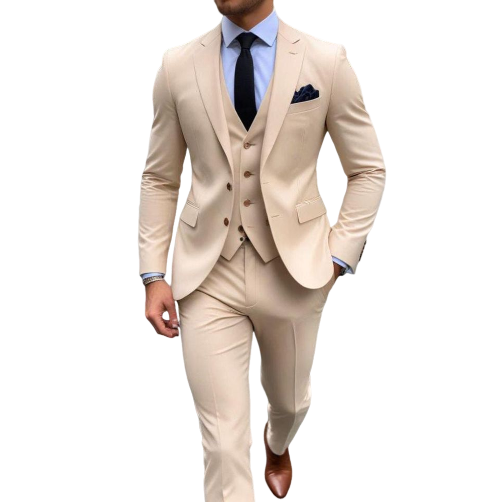 ピンクの3ピースメンズスーツ（結婚式用）- クラシックなフォ - Men Formal Wear Pink のレビューと価格
