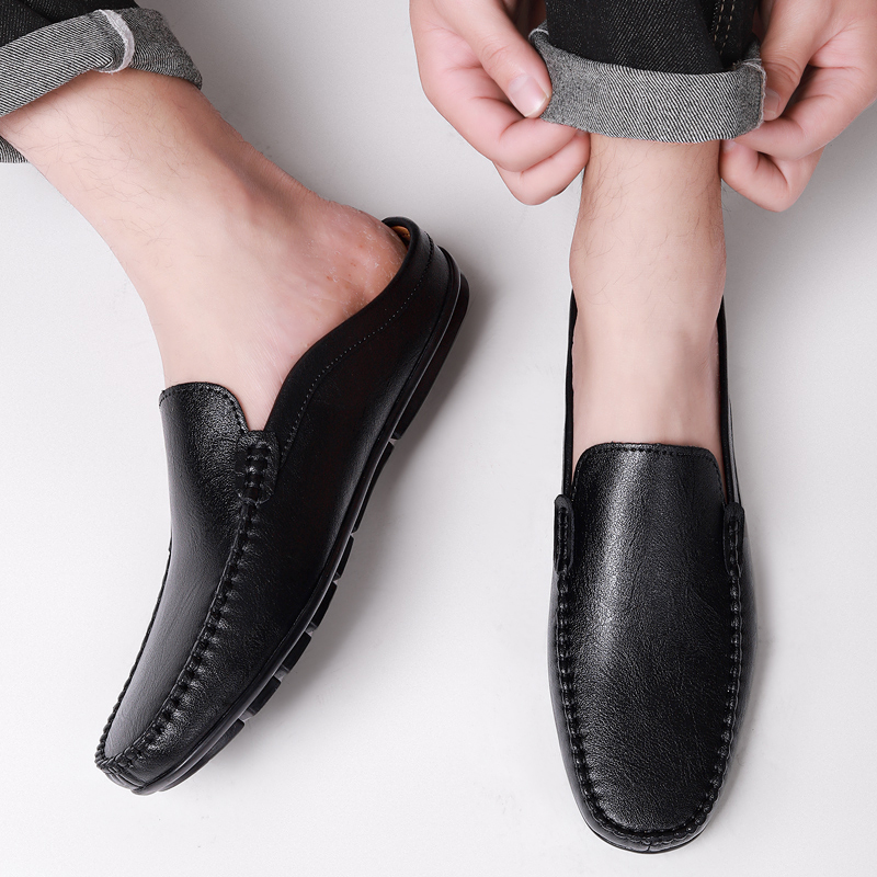 メンズクローズドトゥハーフシューズ ブラックブルー ミュール - Men'S Luxury Formal Wear のレビューと価格
