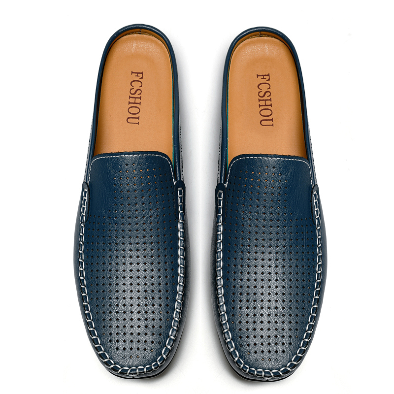 メンズクローズドトゥハーフシューズ ブラックブルー ミュール - Men'S Luxury Formal Wear のレビューと価格