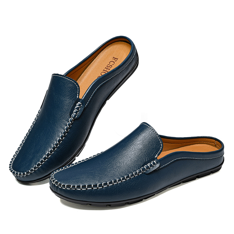 メンズクローズドトゥハーフシューズ ブラックブルー ミュール - Men'S Luxury Formal Wear のレビューと価格