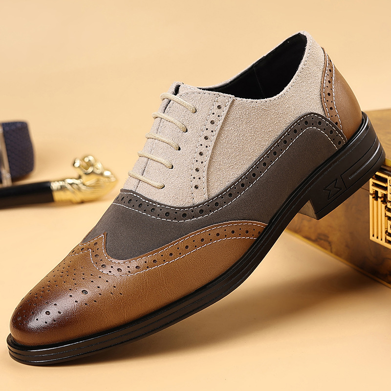高級メンズドレスシューズ レトロブローグシューズ メンズ 快 - Men'S Luxury Formal Wear のレビューと価格