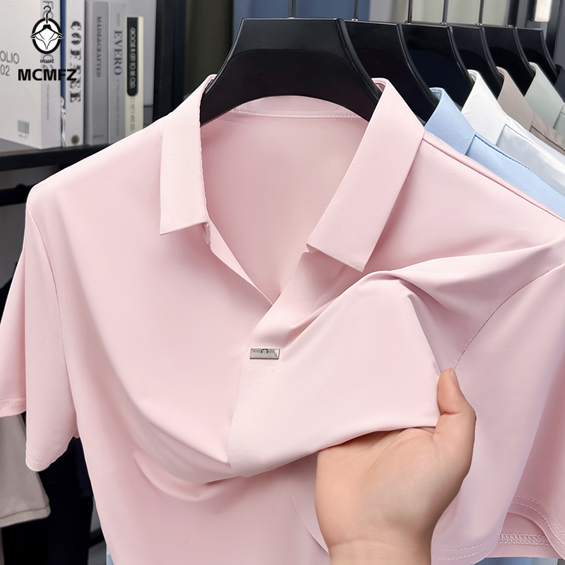 シンプルな隠しボタン付きメンズフラットラペルシャツ、シングル - Men Formal Wear For Summer のレビューと価格