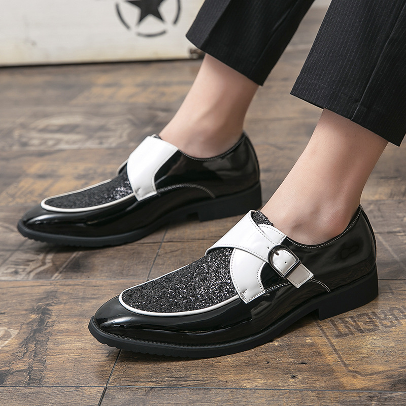 高級メンズ革靴高品質ゴールドドレスシューズ男性用イタリアブラ - Men'S Luxury Formal Wear のレビューと価格