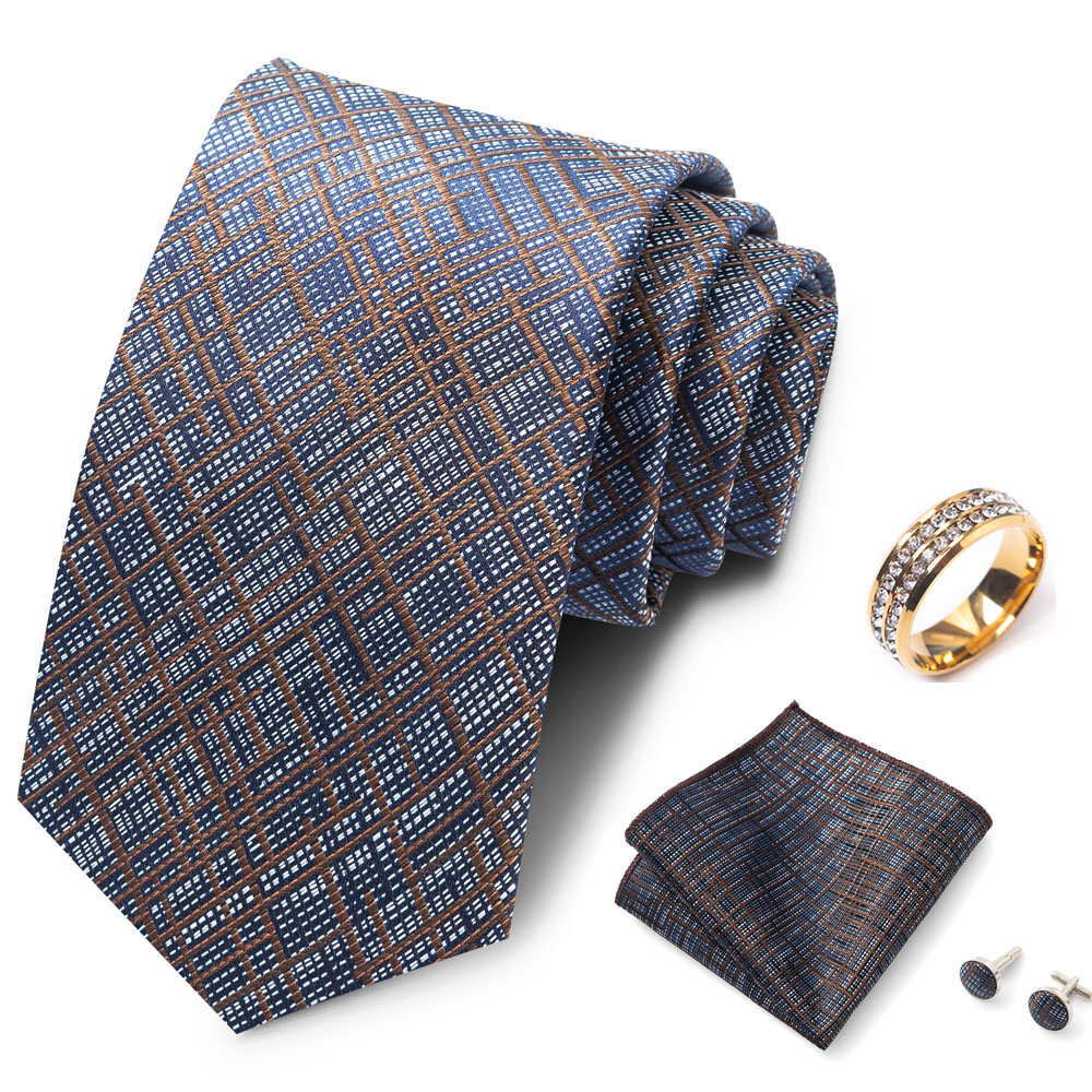 ストライプ柄のメンズネクタイセット、普段使いにスタイリッシュ - Men Formal Wear Set のレビューと価格