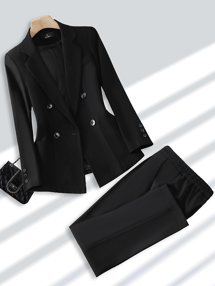 女性のためのブレザーとズボンのスーツ、オフィス、ビジネス、仕 - Formal Wear For Men Black Suit のレビューと価格