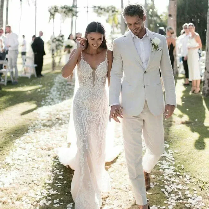 メンズスリムフィットフォーマルウェディングタキシード、パンツ - Men Formal Wear For Summer のレビューと価格