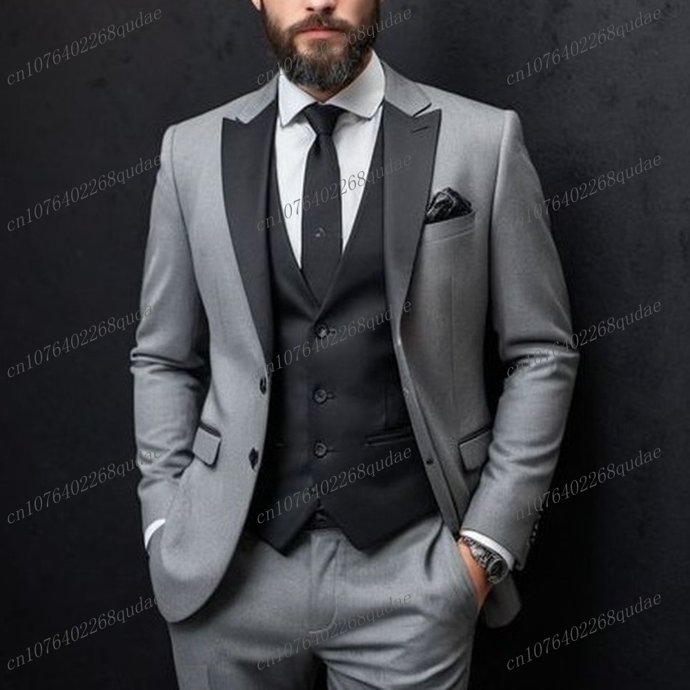 ダークピンクと黒のフォーマルメンズスーツ、結婚式、新郎、介添 - Men Formal Wear Pink のレビューと価格