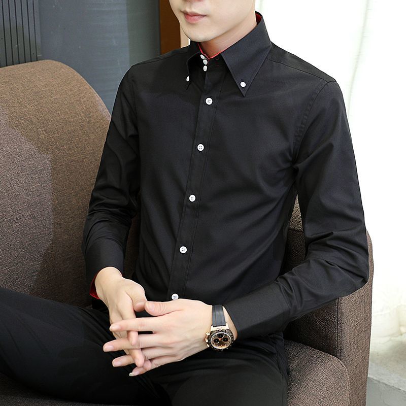 春秋メンズエグゼクティブシャツ韓国フィット、パーマネントプレ - Men Formal Wear For Summer のレビューと価格