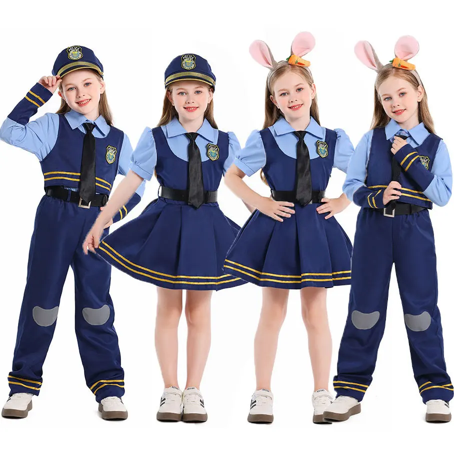 女の子用コスプレ ジュディ・ホップス 警察官コスチューム 子 - Men Formal Wear Set のレビューと価格