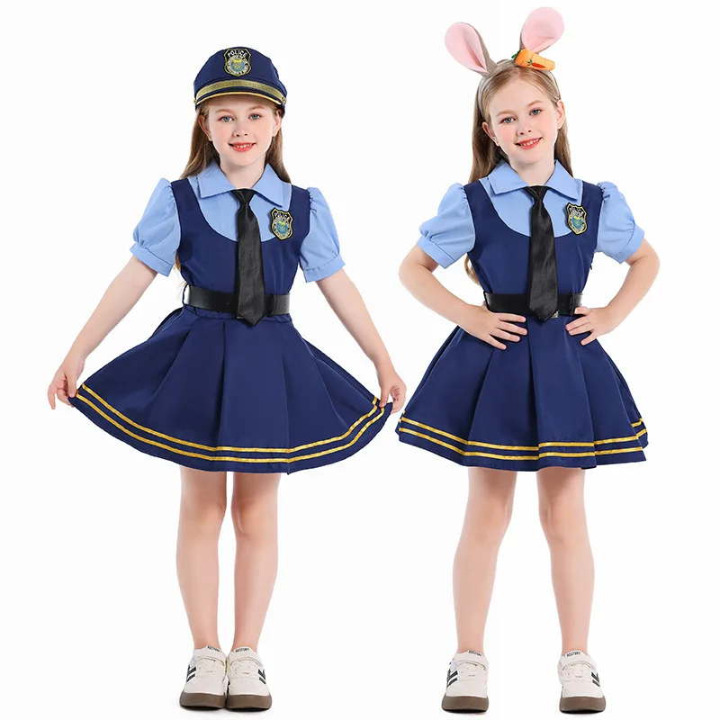 女の子用コスプレ ジュディ・ホップス 警察官コスチューム 子 - Men Formal Wear Set のレビューと価格