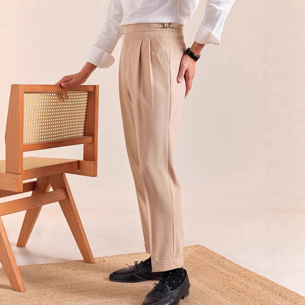 イタリアナポリメンズビジネスカジュアルスーツパンツ英国ファッ - Men Formal Wear Set のレビューと価格